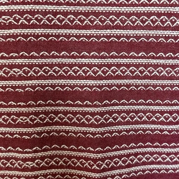 J. Jill Long Sleeve Boat Neck Red and White Embroidered Sweater - Picture 2 of 12